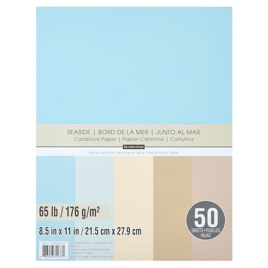 Seaside 8.5&#x22; x 11&#x22; Cardstock Paper by Recollections&#xAE;, 50 Sheets